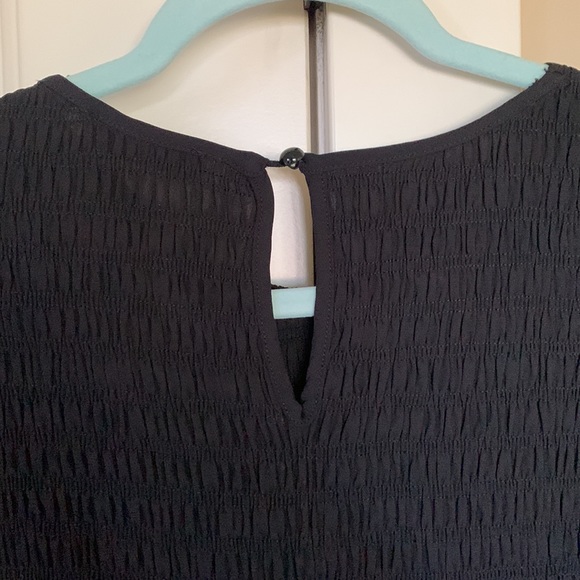 Black long sleeve midi dress with ruffle wrists, XL - Picture 8 of 10